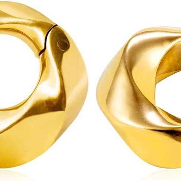 Jewelry - Hypoallergenic Stainless Steel Ear Hangers Gauges Plugs for Stretched Lobes